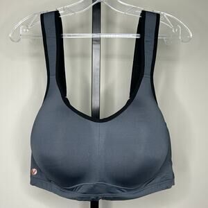 Livi Sports Bra-48D-gray black adjustable underwire